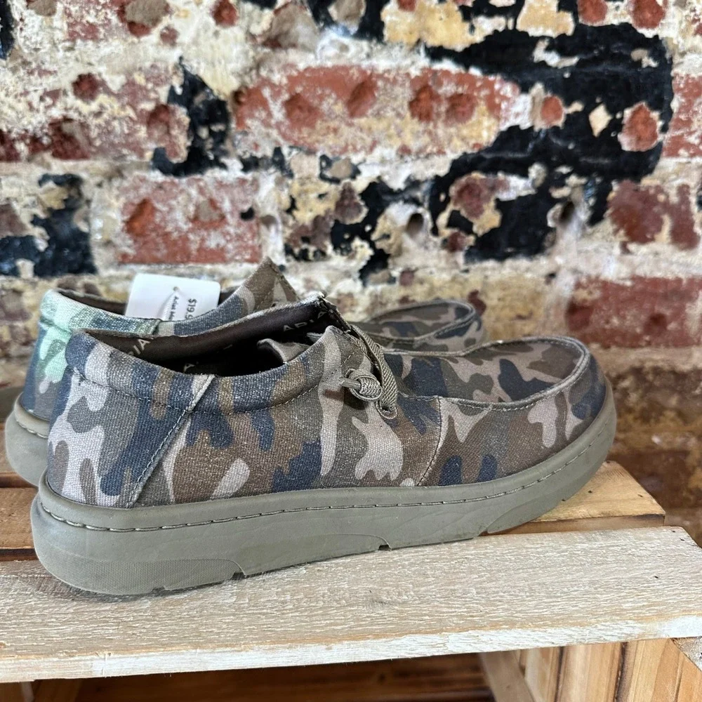 Ariat Hilo Camo Stretch Lace Loafers Mens 7.5 D Casual Shoes 10040443